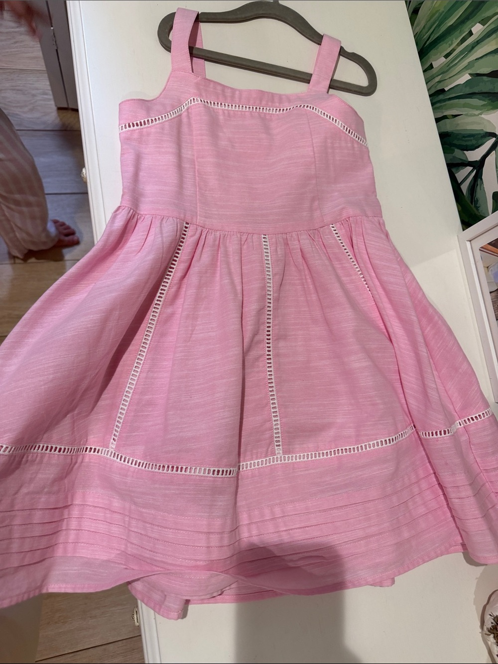 Janie and Jack Pink Eyelet Trim Sundress